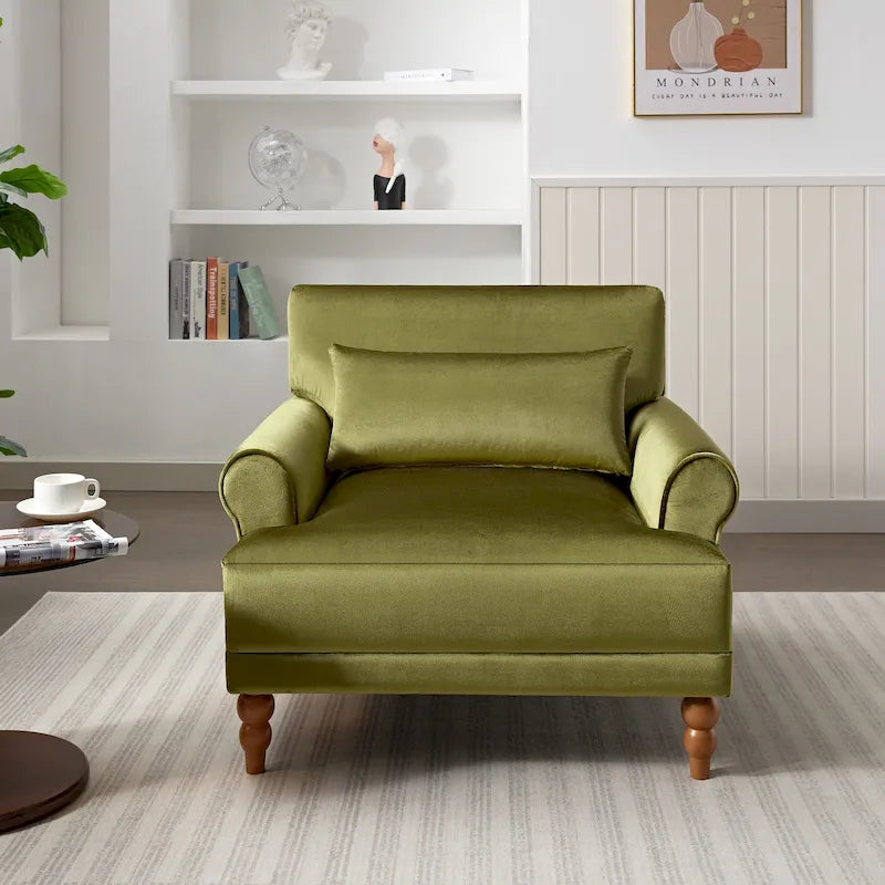Fauteuil de salon en velours