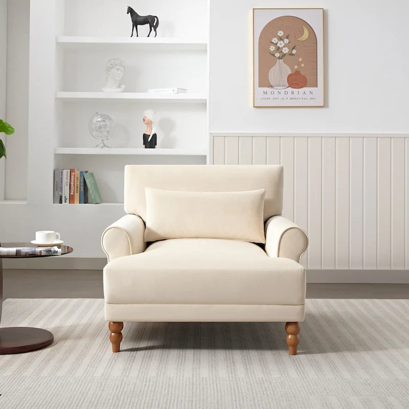 Fauteuil de salon en velours
