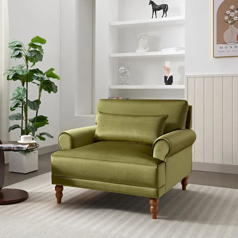 Fauteuil de salon en velours