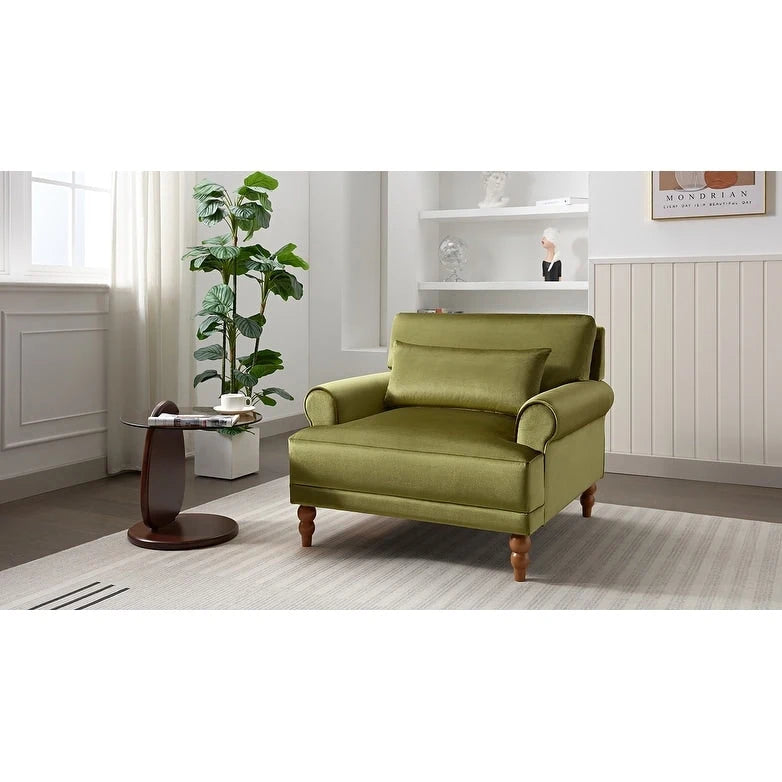 Fauteuil de salon en velours