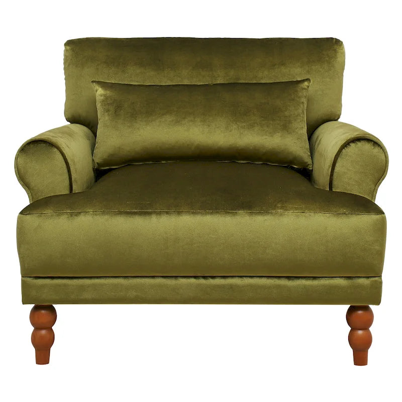 Fauteuil de salon en velours