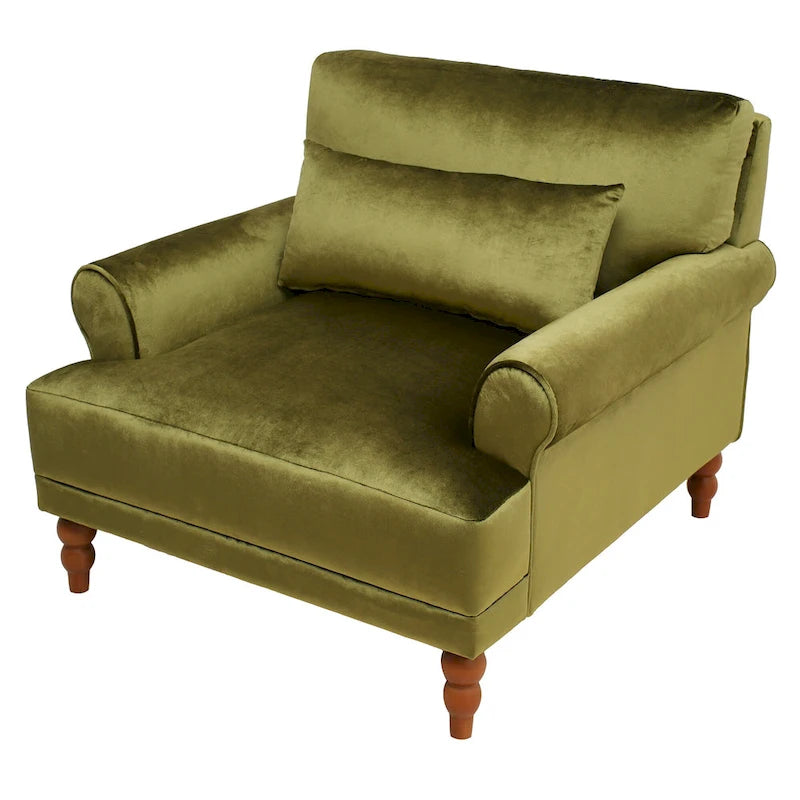 Fauteuil de salon en velours