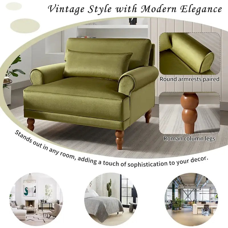 Fauteuil de salon en velours
