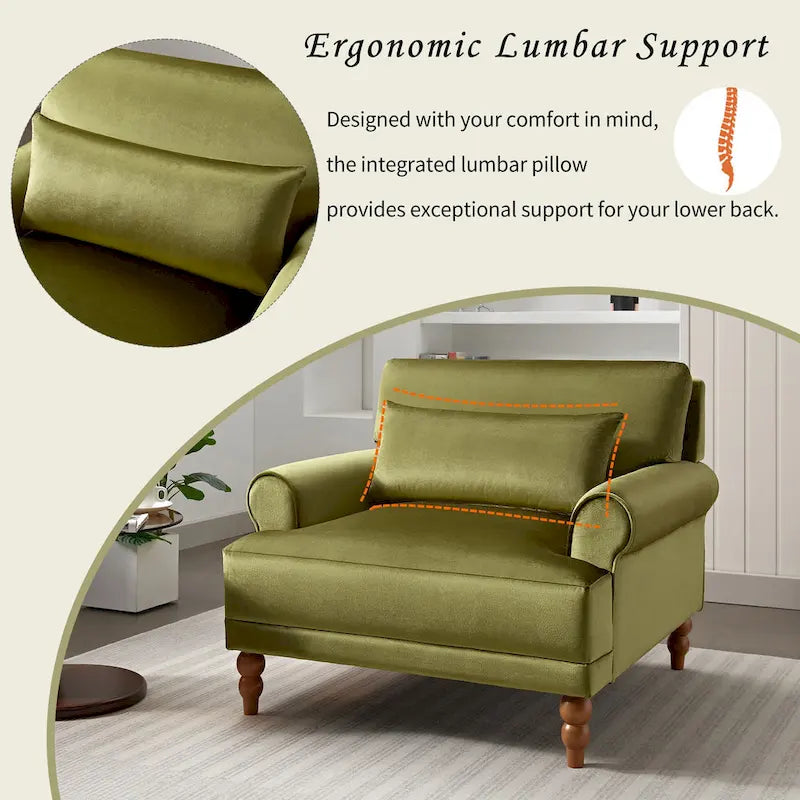 Fauteuil de salon en velours