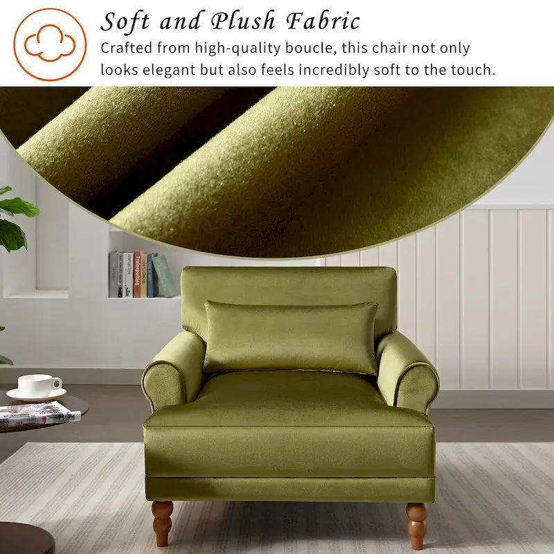 Fauteuil de salon en velours