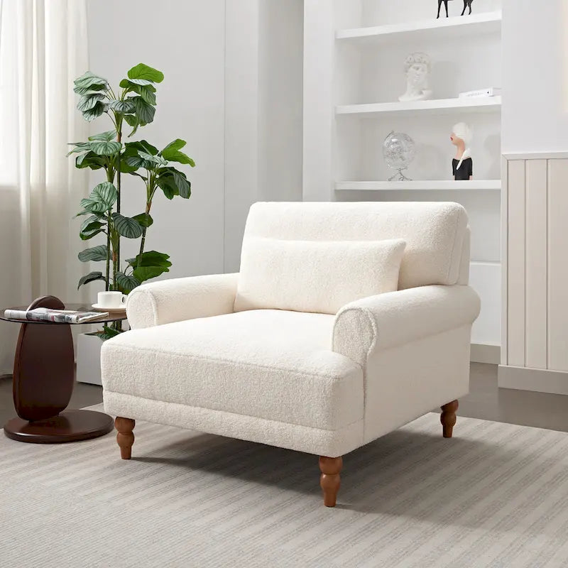 Fauteuil de salon en velours