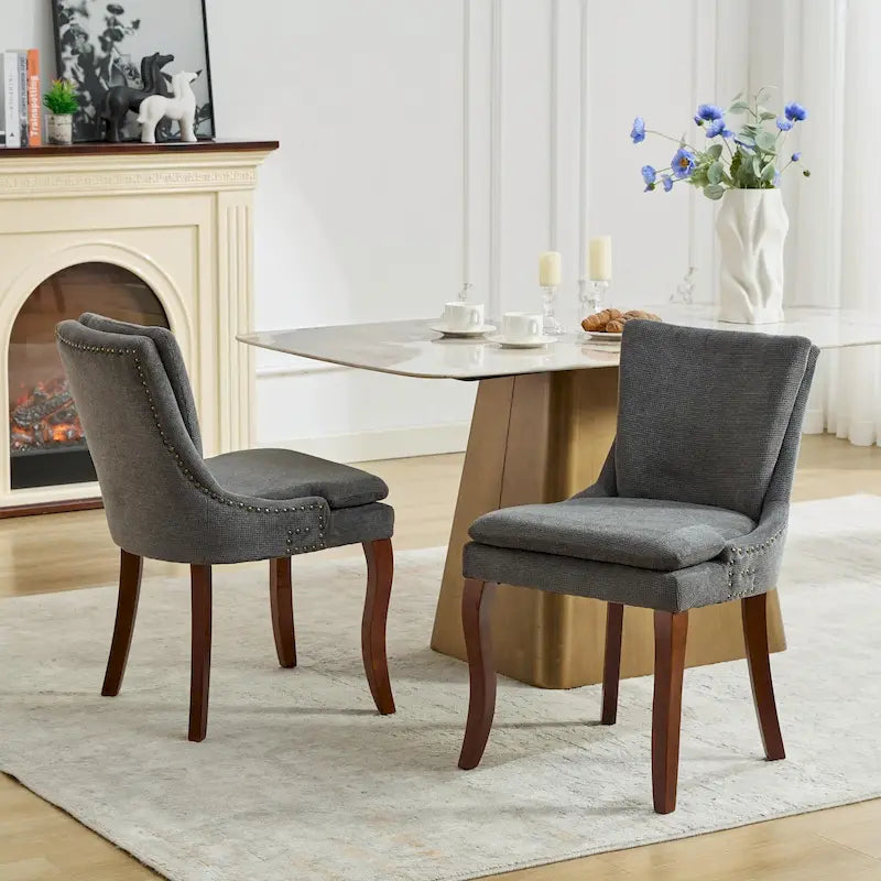 Chaise de salle à manger capitonnée double couche