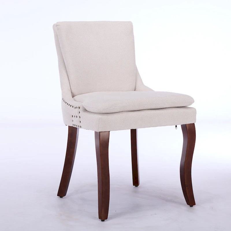 Chaise de salle à manger capitonnée double couche