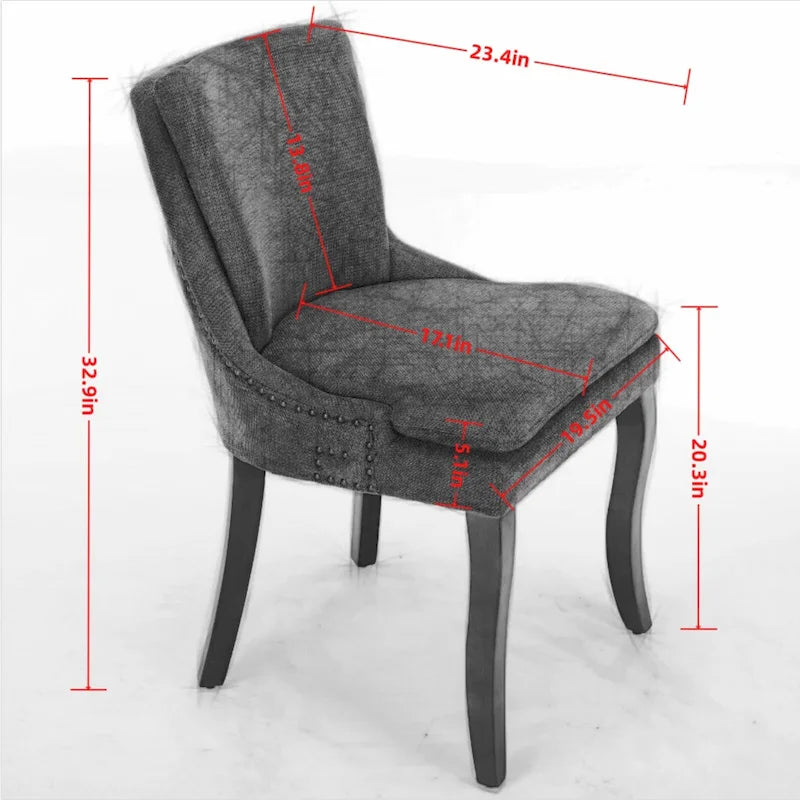Chaise de salle à manger capitonnée double couche