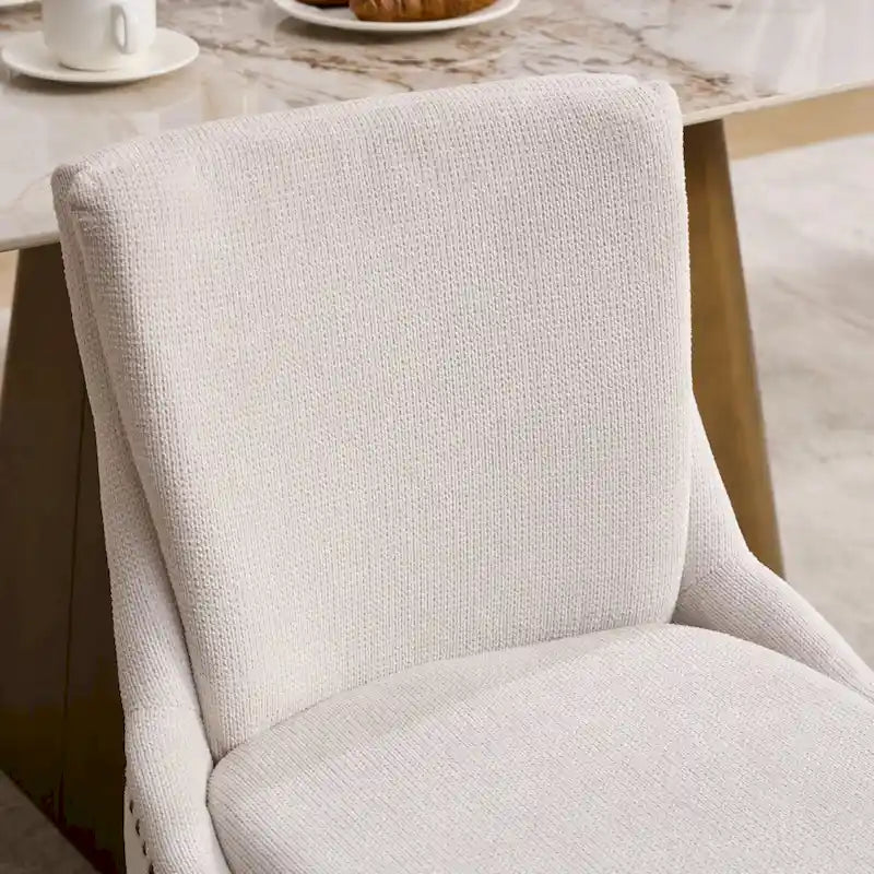 Chaise de salle à manger capitonnée double couche