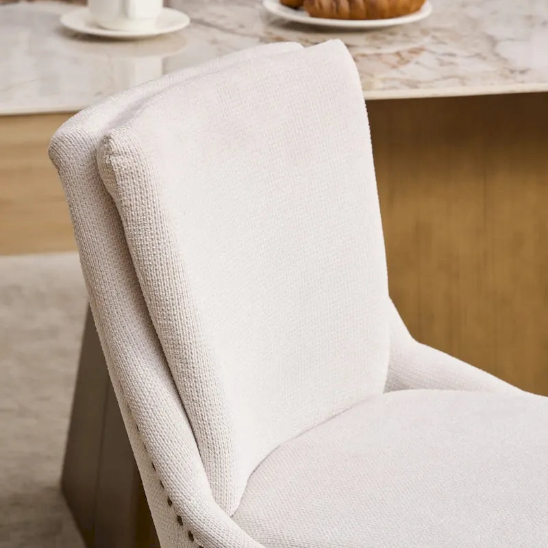 Chaise de salle à manger capitonnée double couche
