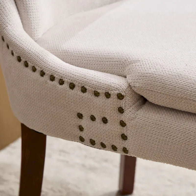 Chaise de salle à manger capitonnée double couche