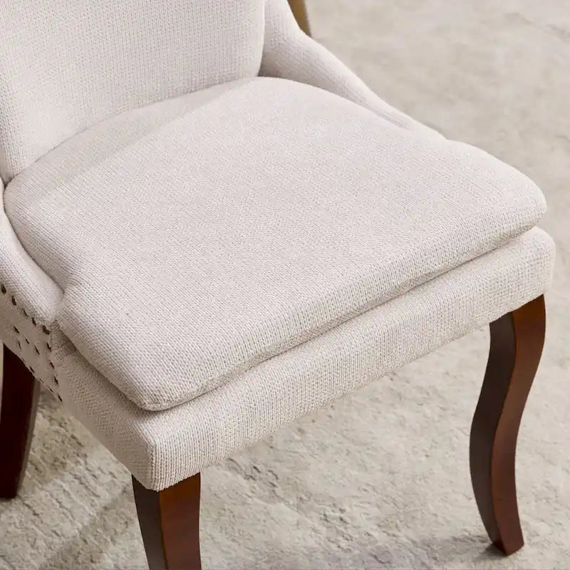 Chaise de salle à manger capitonnée double couche