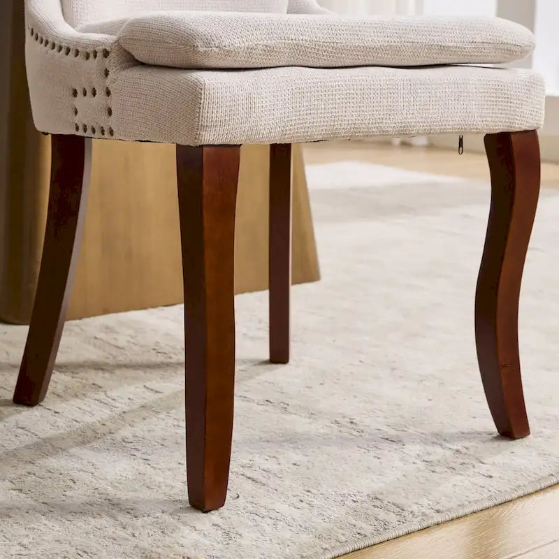 Chaise de salle à manger capitonnée double couche