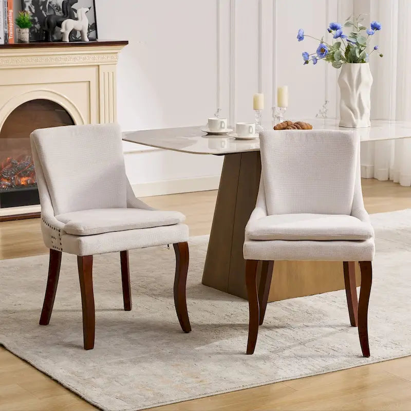 Chaise de salle à manger capitonnée double couche