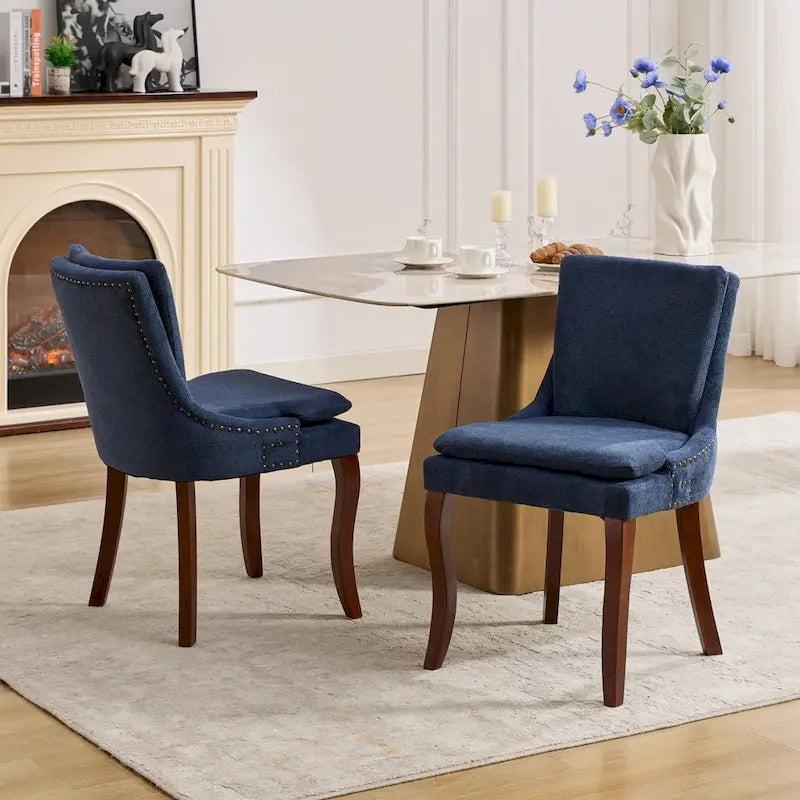 Chaise de salle à manger capitonnée double couche