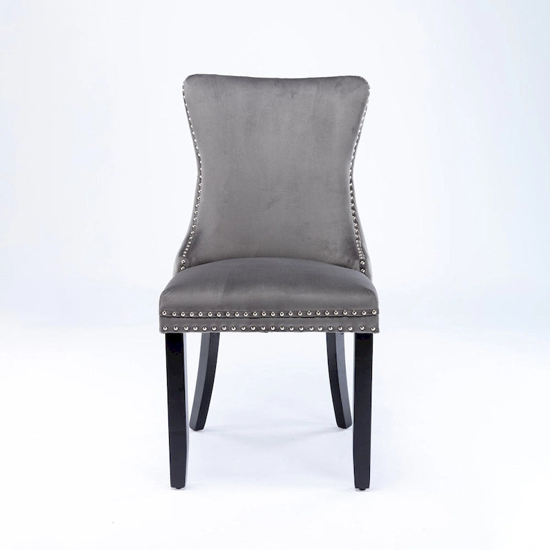 Chaise de salle à manger tapissée de velours