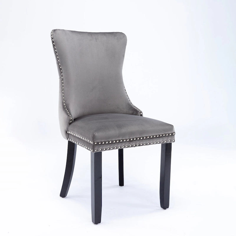 Chaise de salle à manger tapissée de velours