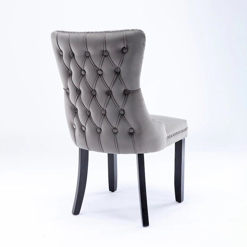 Chaise de salle à manger tapissée de velours
