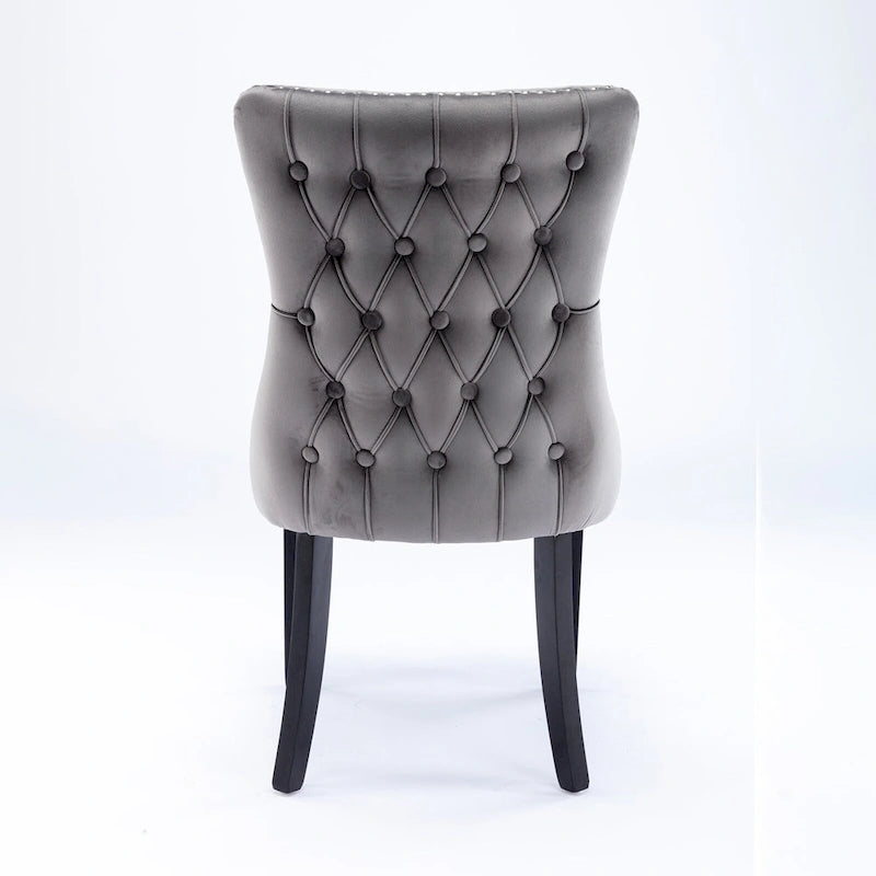 Chaise de salle à manger tapissée de velours