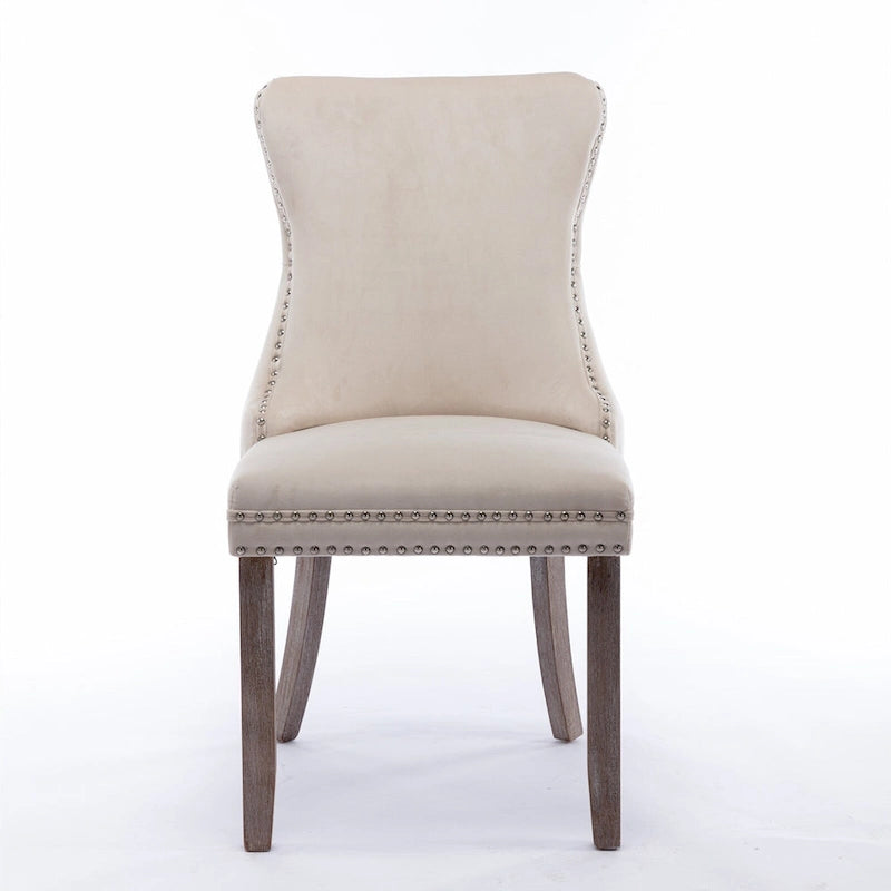 Chaise de salle à manger tapissée de velours