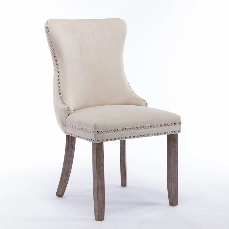 Chaise de salle à manger tapissée de velours