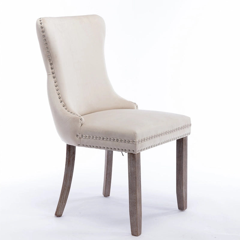 Chaise de salle à manger tapissée de velours