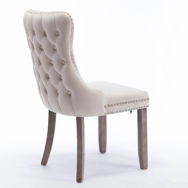 Chaise de salle à manger tapissée de velours