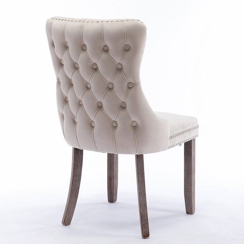 Chaise de salle à manger tapissée de velours