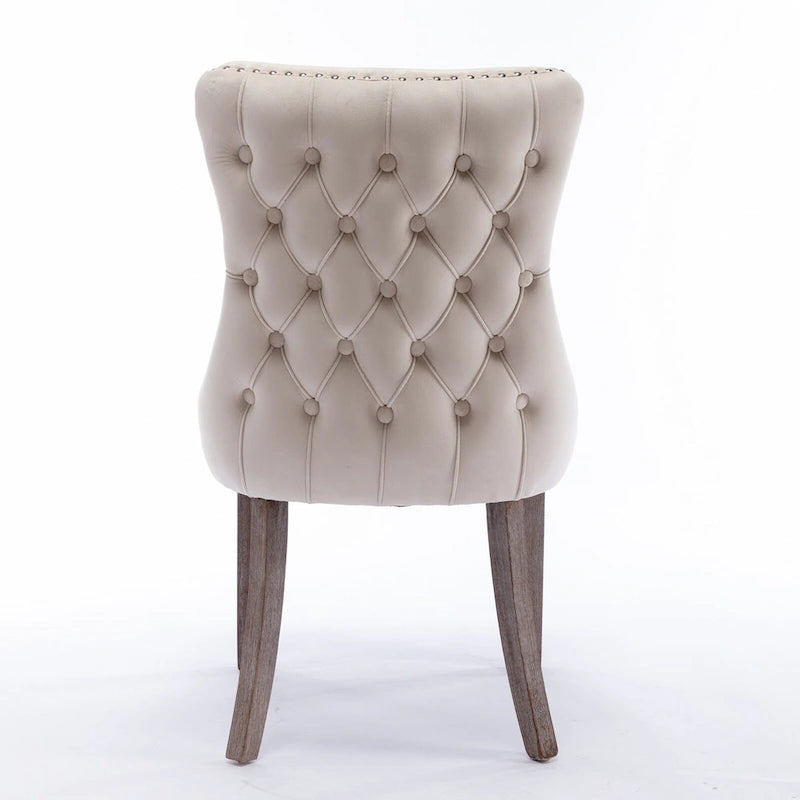 Chaise de salle à manger tapissée de velours
