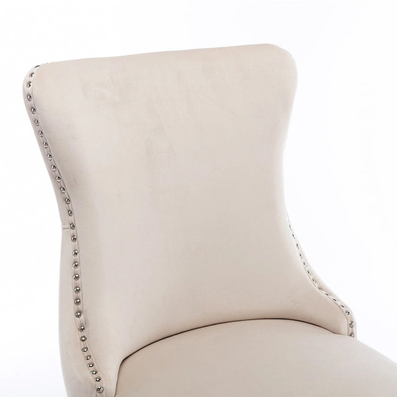 Chaise de salle à manger tapissée de velours