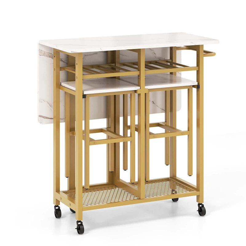 Tables et chaises de salle à manger à roulettes