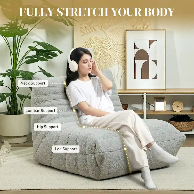 Fauteuil géant de cheminée pouf fauteuil