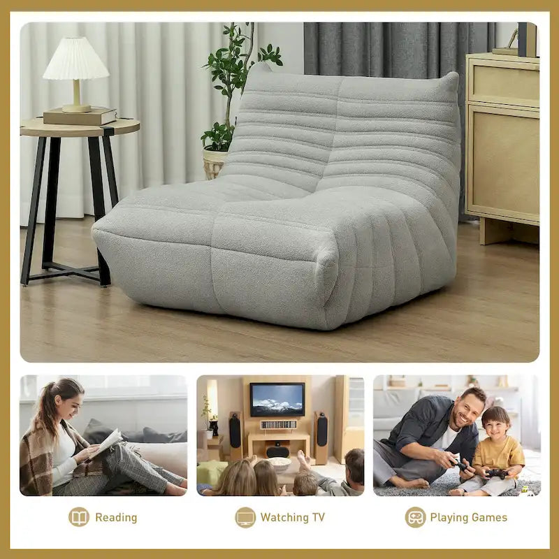 Fauteuil géant de cheminée pouf fauteuil