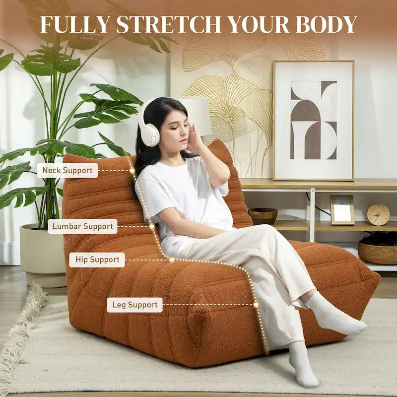 Fauteuil géant de cheminée pouf fauteuil