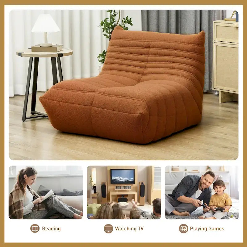 Fauteuil géant de cheminée pouf fauteuil