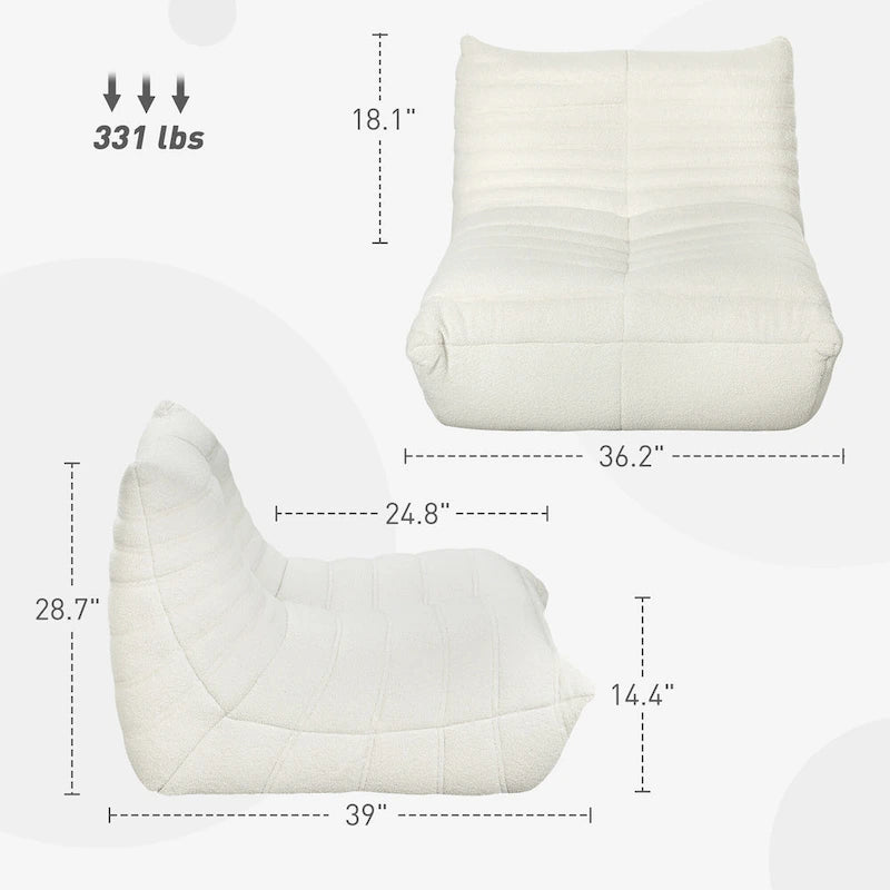 Fauteuil géant de cheminée pouf fauteuil