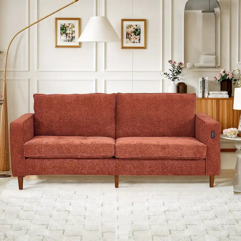 Canapé rectangulaire moderne en chenille « Love »