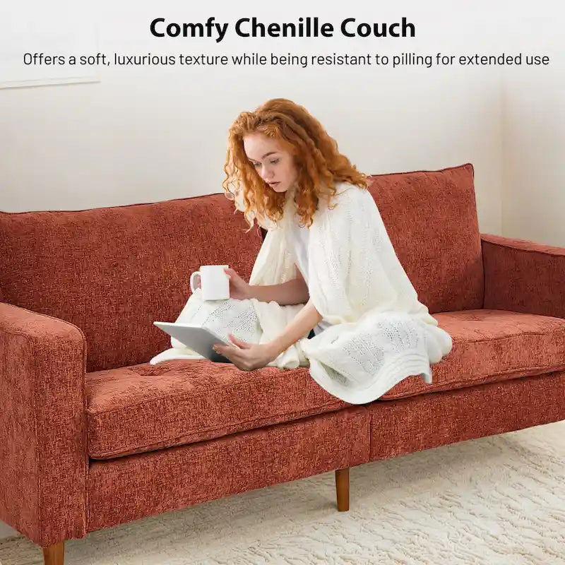 Canapé rectangulaire moderne en chenille « Love »