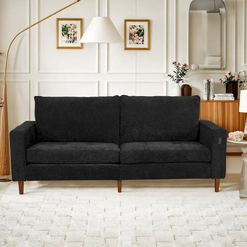 Canapé rectangulaire moderne en chenille « Love »