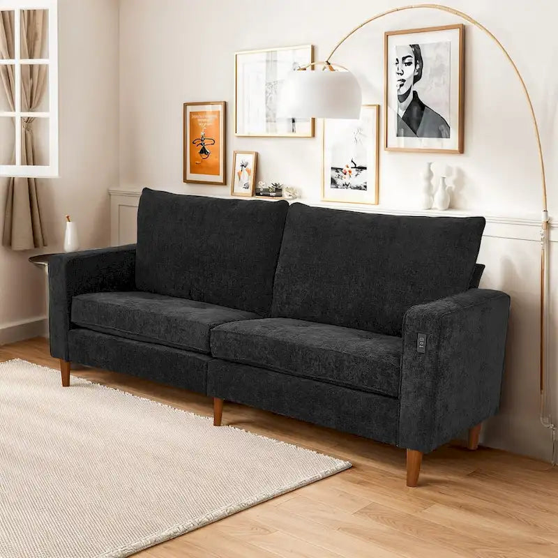 Canapé rectangulaire moderne en chenille « Love »