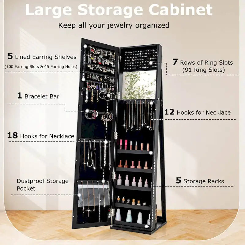 Meuble/armoire à bijoux avec miroir