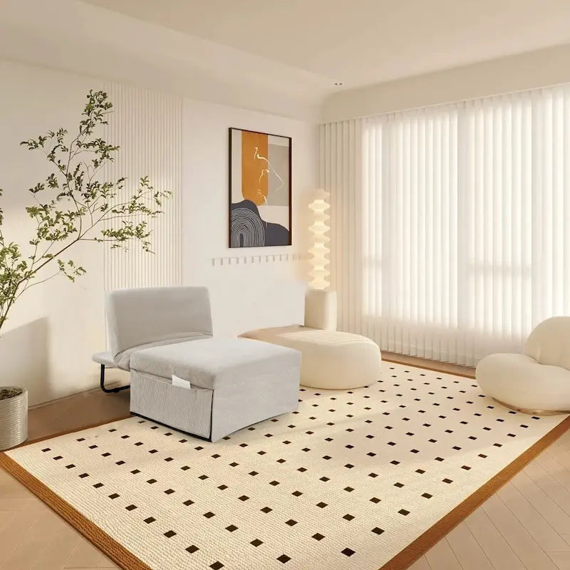 Fauteuil inclinable convertible 4-en-1 en velours côtelé blanc
