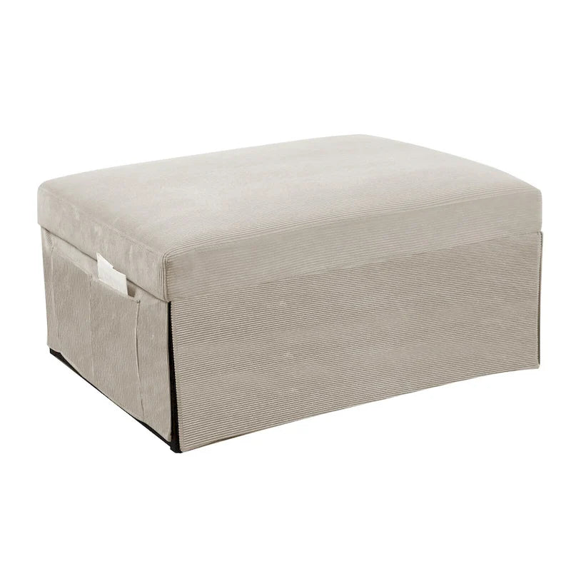 Fauteuil inclinable convertible 4-en-1 en velours côtelé blanc