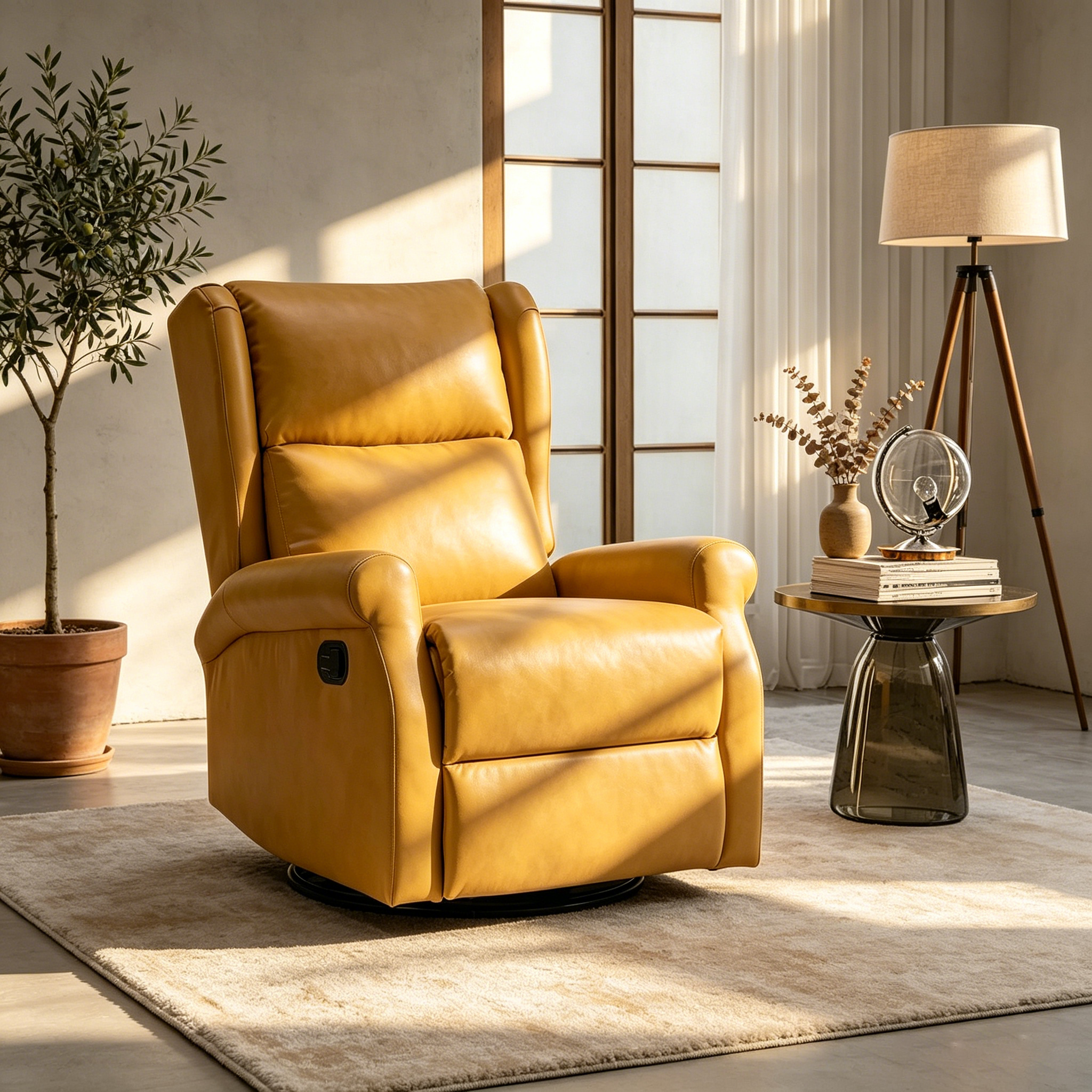 Fauteuil pivotant moderne en similicuir pour chambres d'enfants