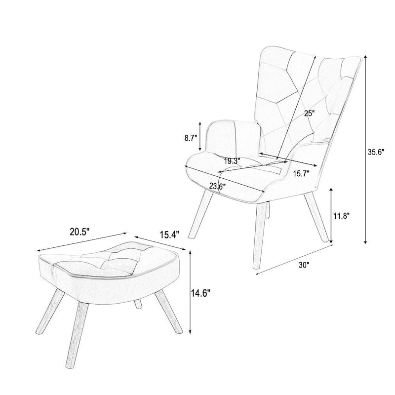 Fauteuil de relaxation avec repose-pieds