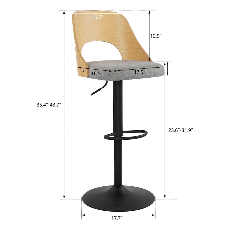 Tabourets de bar pivotants réglables