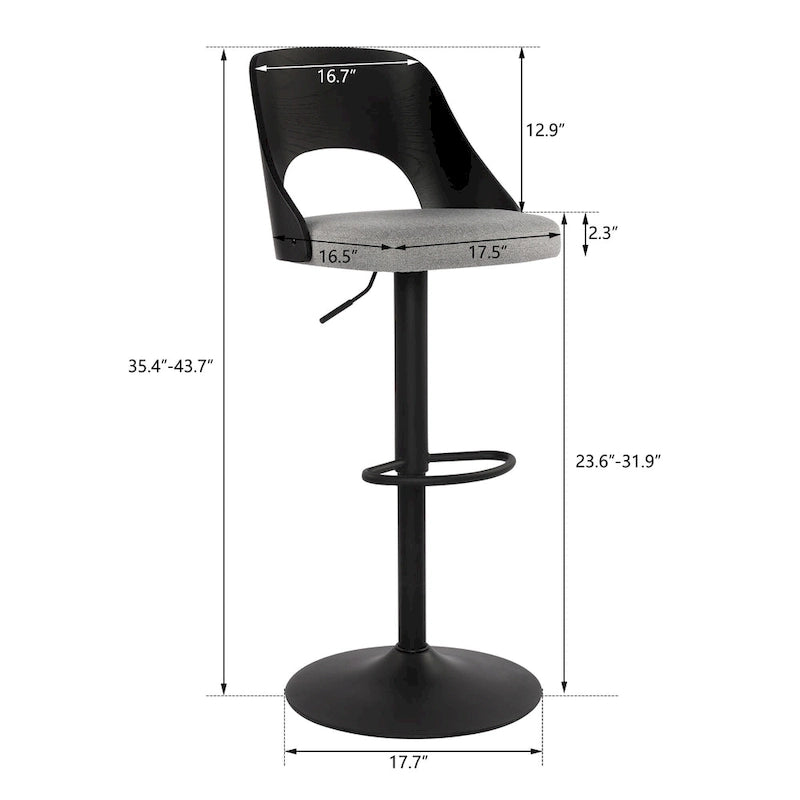 Tabourets de bar pivotants réglables