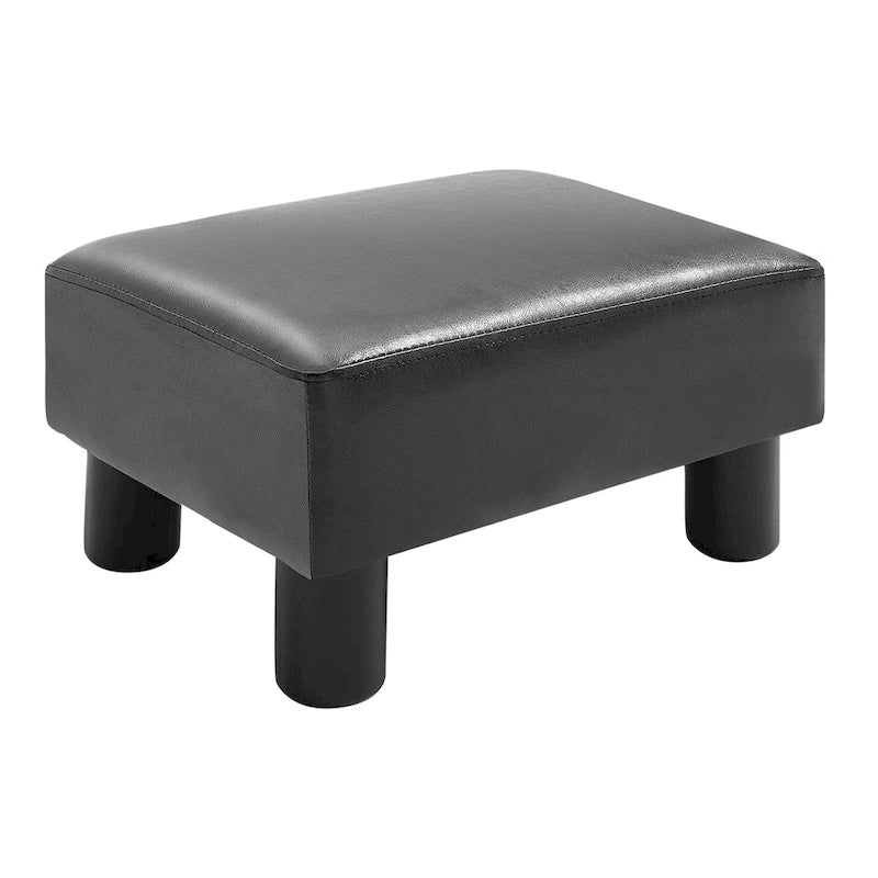 Repose-pieds rectangulaire moderne en similicuir rembourré