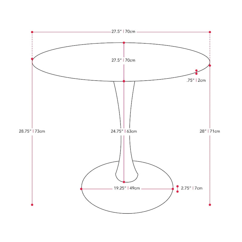Petite table de salle à manger ronde